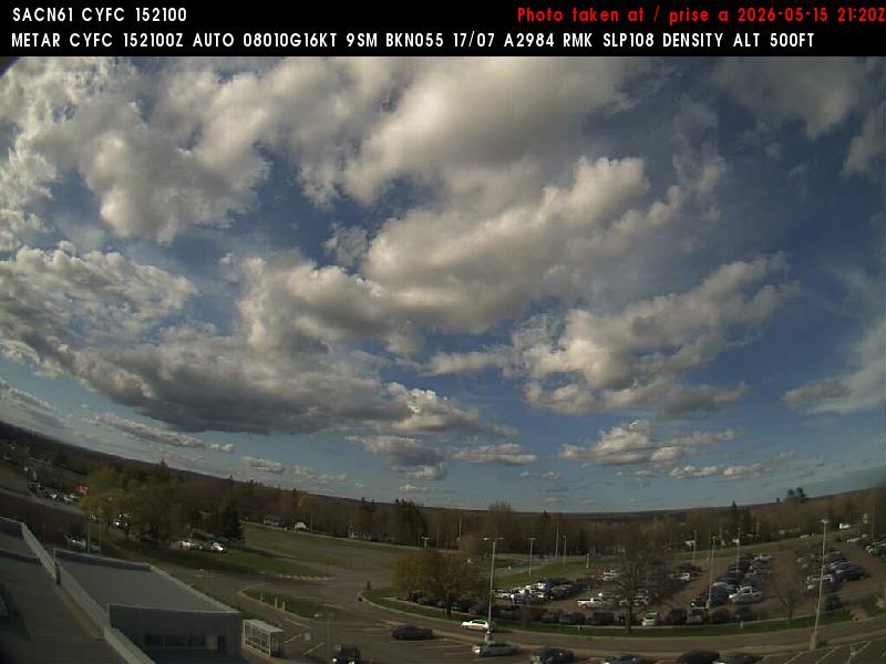 Web Cam image of Fredericton Airport (North)