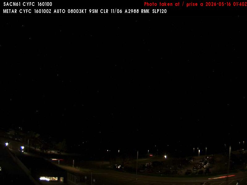 Web Cam image of Fredericton Airport (North)