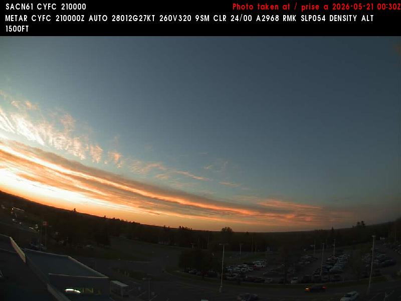 Web Cam image of Fredericton Airport (North)