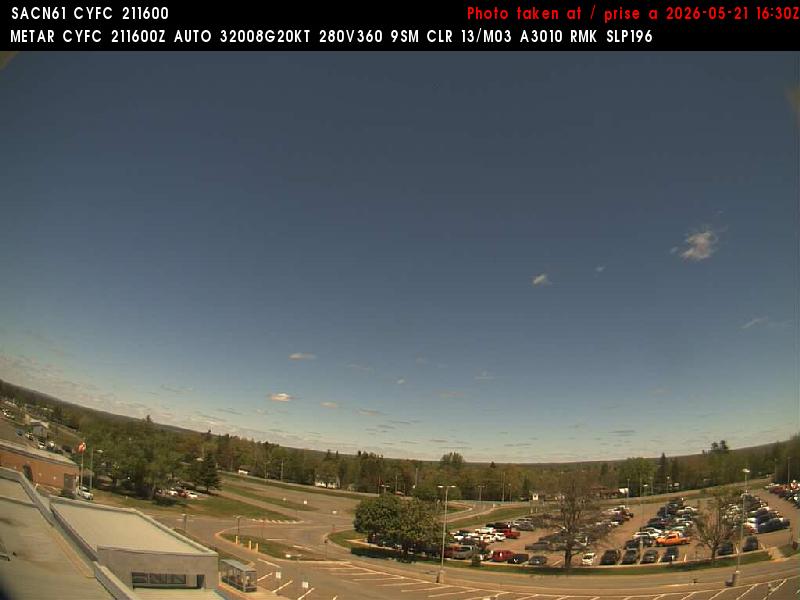 Web Cam image of Fredericton Airport (North)