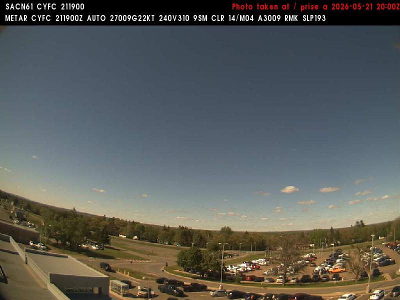 Web Cam image of Fredericton Airport (North)