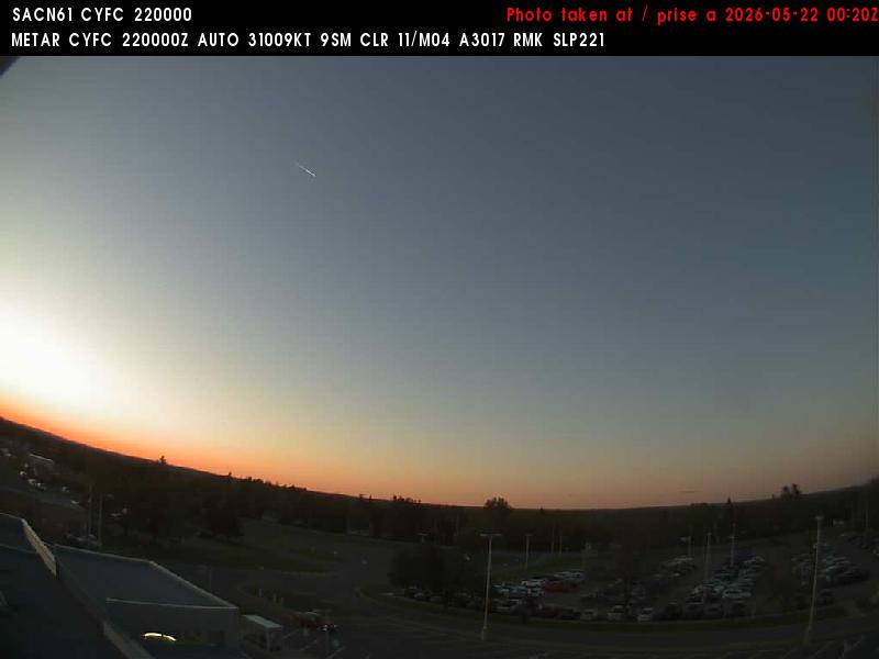 Web Cam image of Fredericton Airport (North)