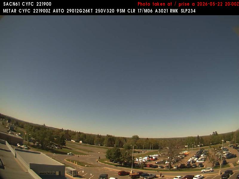 Web Cam image of Fredericton Airport (North)