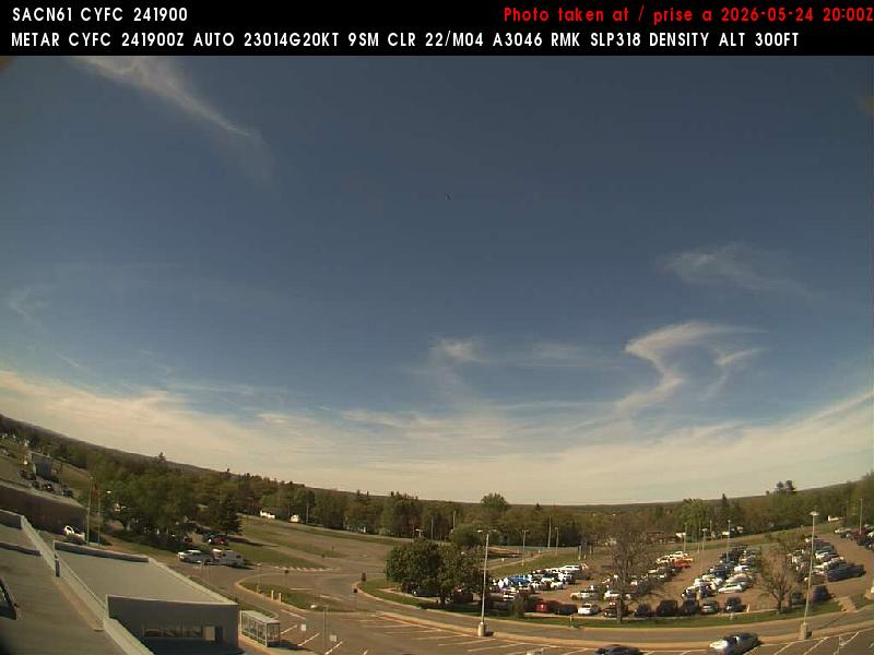 Web Cam image of Fredericton Airport (North)
