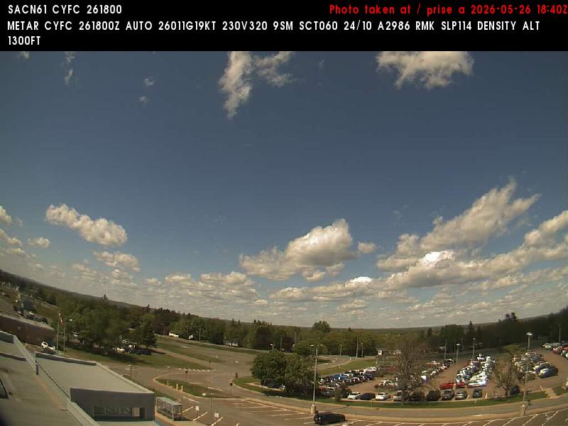 Web Cam image of Fredericton Airport (North)