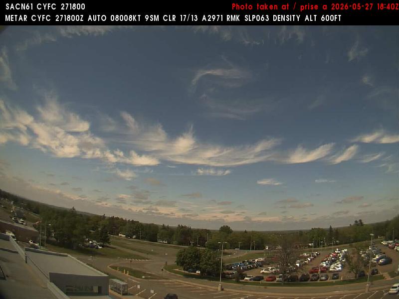 Web Cam image of Fredericton Airport (North)