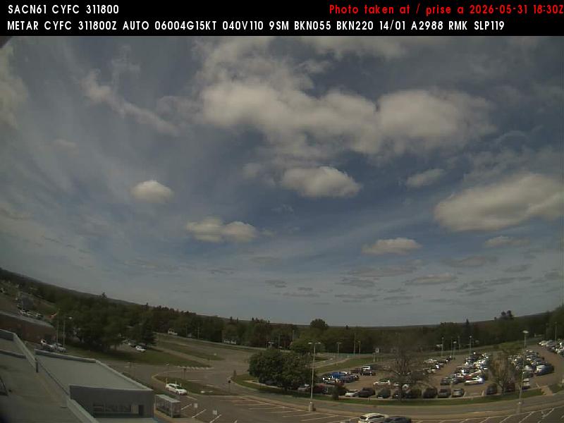 Web Cam image of Fredericton Airport (North)