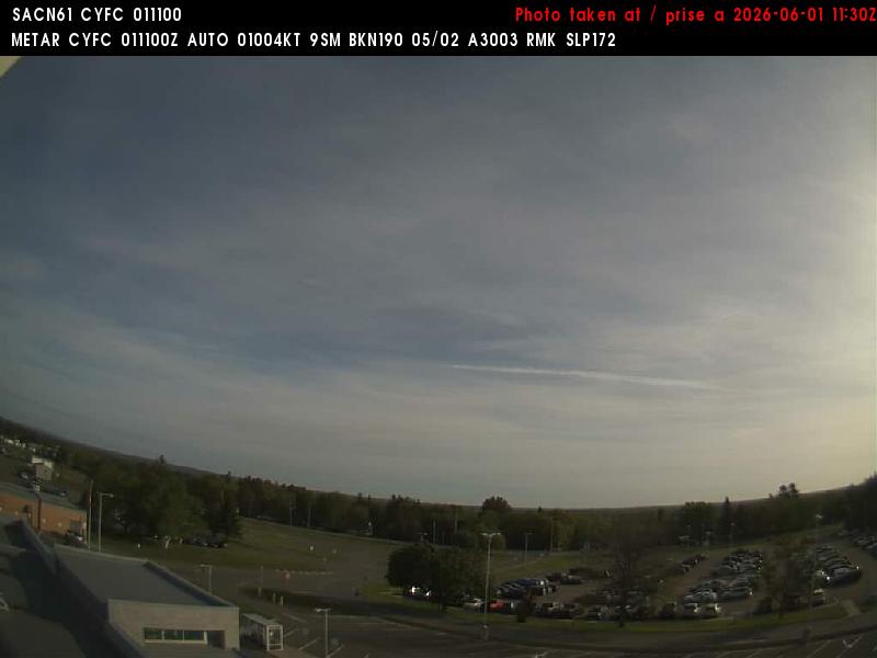Web Cam image of Fredericton Airport (North)