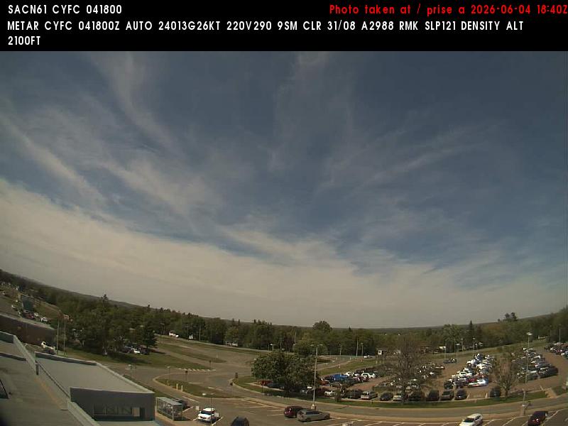 Web Cam image of Fredericton Airport (North)