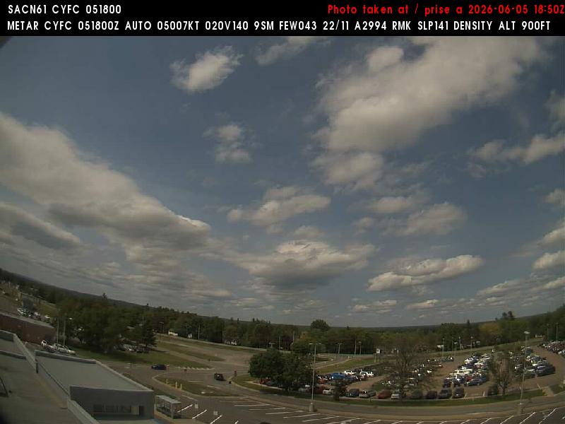 Web Cam image of Fredericton Airport (North)