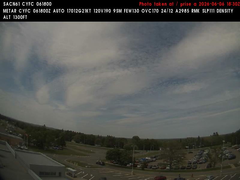Web Cam image of Fredericton Airport (North)