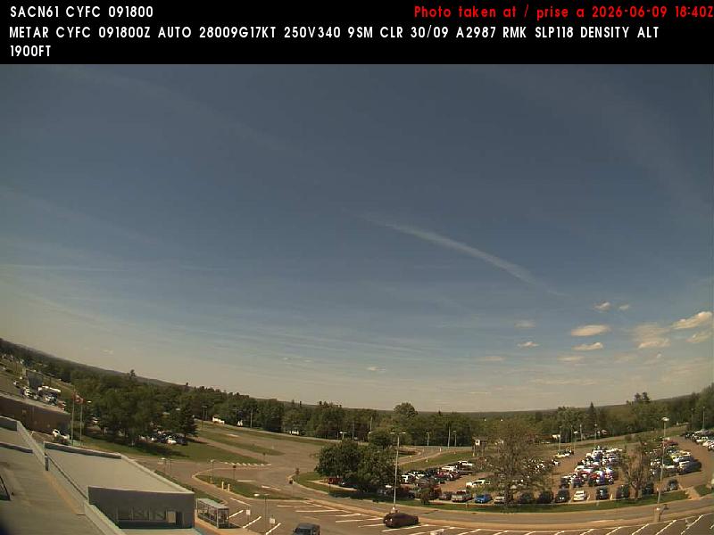 Web Cam image of Fredericton Airport (North)