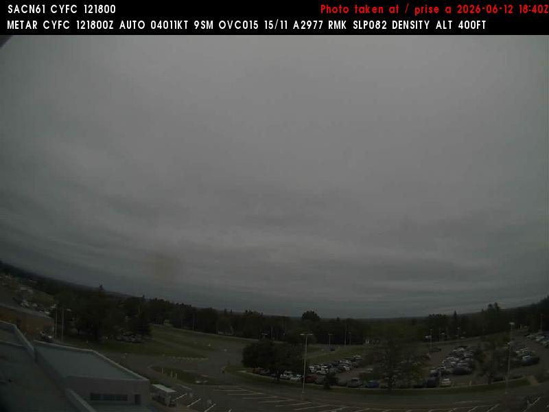 Web Cam image of Fredericton Airport (North)