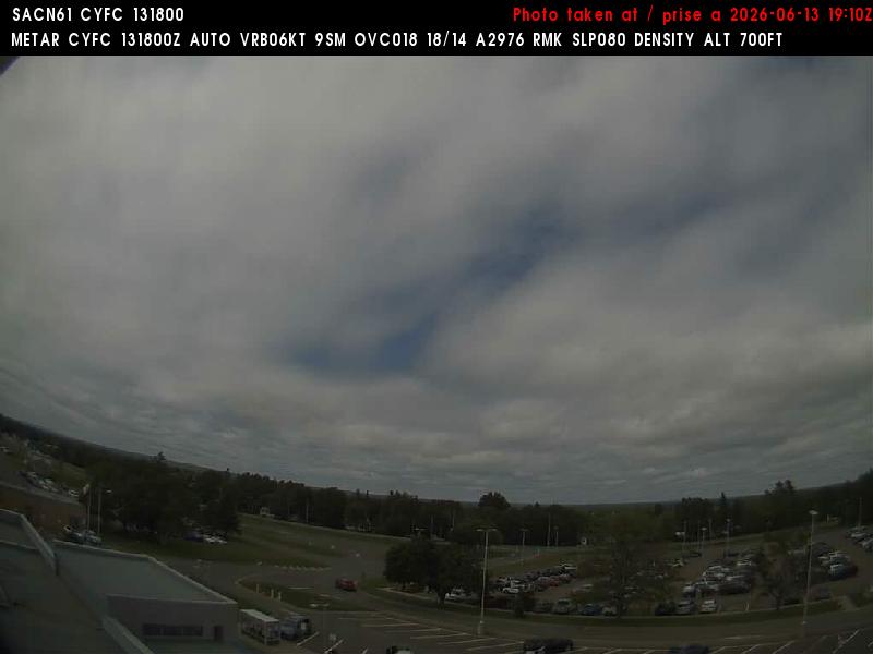 Web Cam image of Fredericton Airport (North)