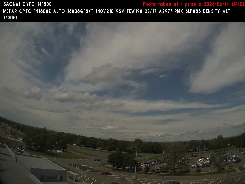 Web Cam image of Fredericton Airport (North)