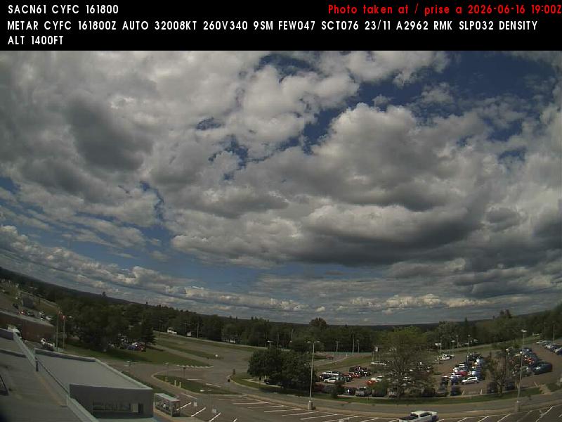 Web Cam image of Fredericton Airport (North)