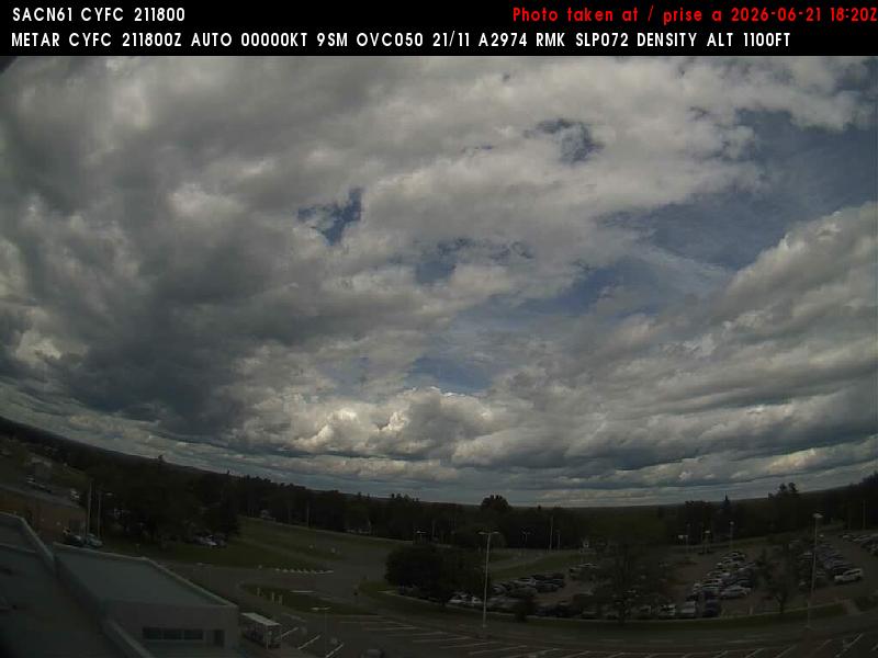 Web Cam image of Fredericton Airport (North)