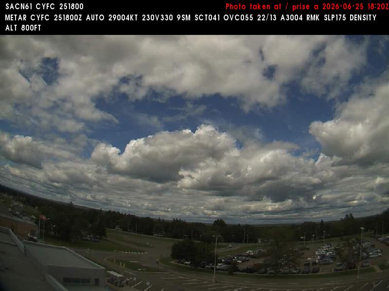 Web Cam image of Fredericton Airport (North)