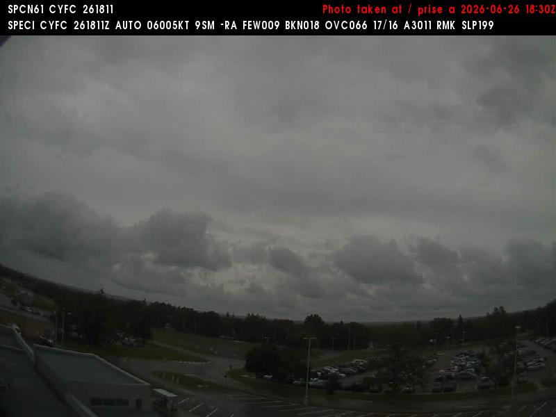 Web Cam image of Fredericton Airport (North)