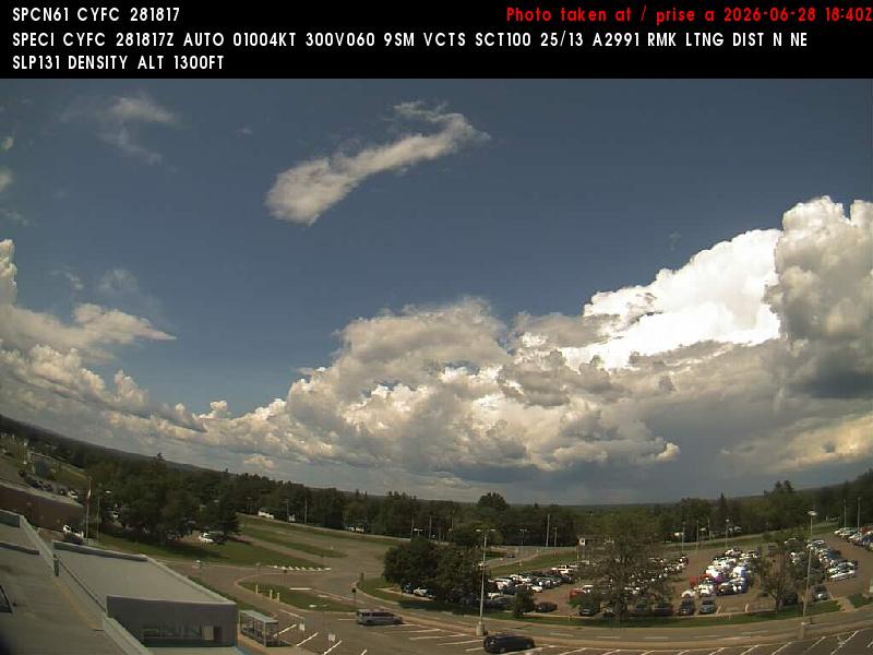 Web Cam image of Fredericton Airport (North)