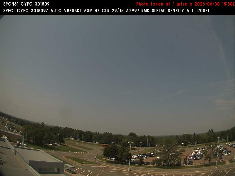 Web Cam image of Fredericton Airport (North)