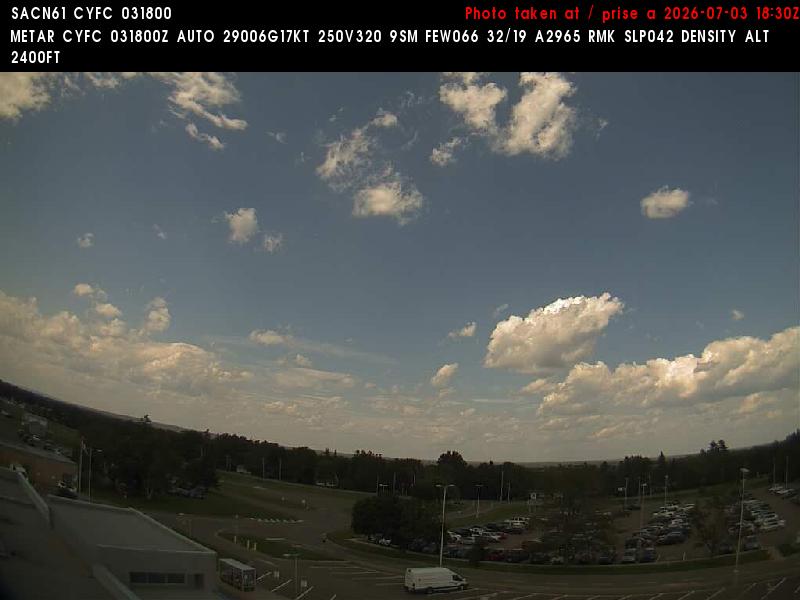Web Cam image of Fredericton Airport (North)