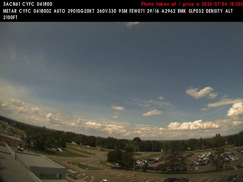 Web Cam image of Fredericton Airport (North)