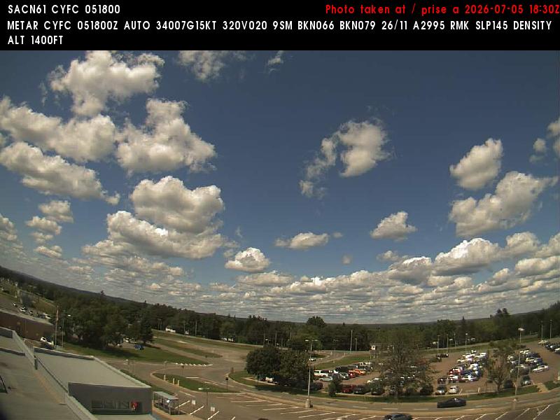 Web Cam image of Fredericton Airport (North)