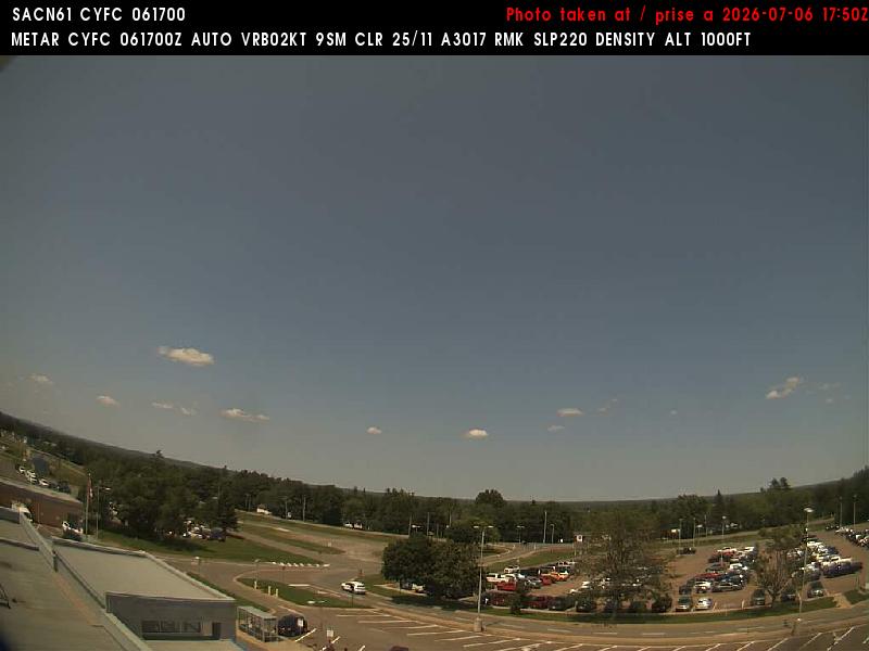Web Cam image of Fredericton Airport (North)