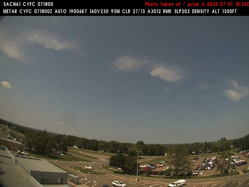 Web Cam image of Fredericton Airport (North)