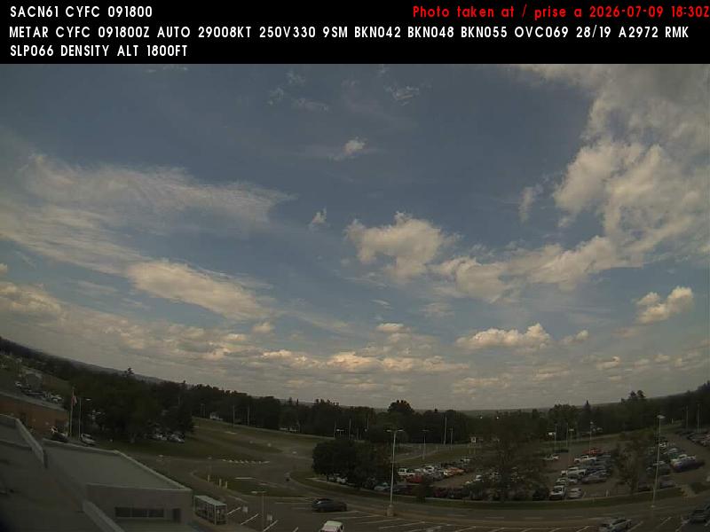Web Cam image of Fredericton Airport (North)