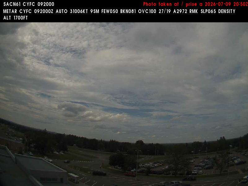 Web Cam image of Fredericton Airport (North)
