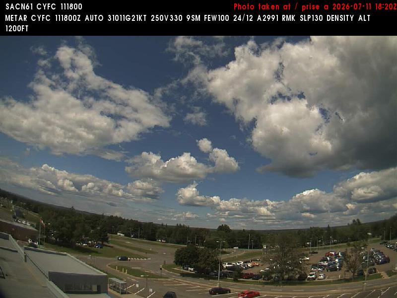 Web Cam image of Fredericton Airport (North)