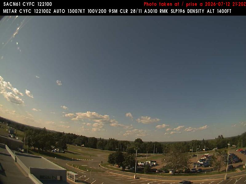 Web Cam image of Fredericton Airport (North)