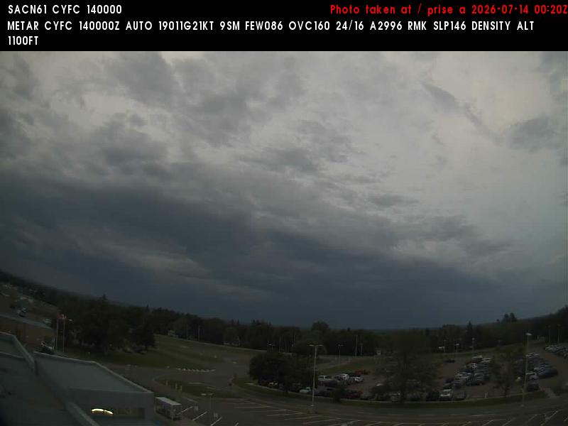 Web Cam image of Fredericton Airport (North)