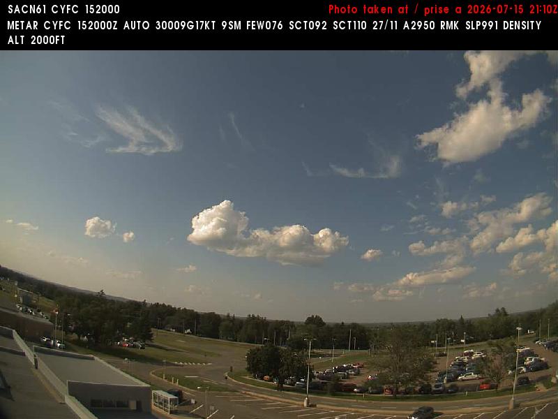 Web Cam image of Fredericton Airport (North)