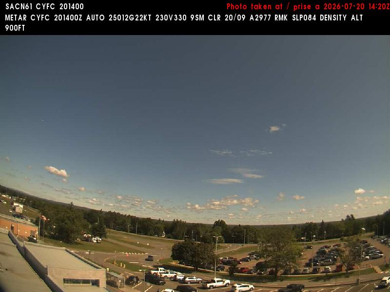 Web Cam image of Fredericton Airport (North)