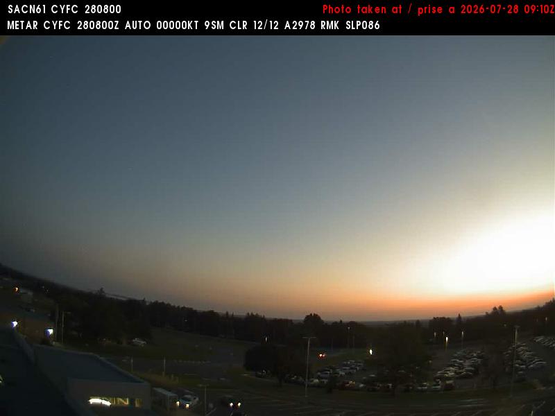 Web Cam image of Fredericton Airport (North)