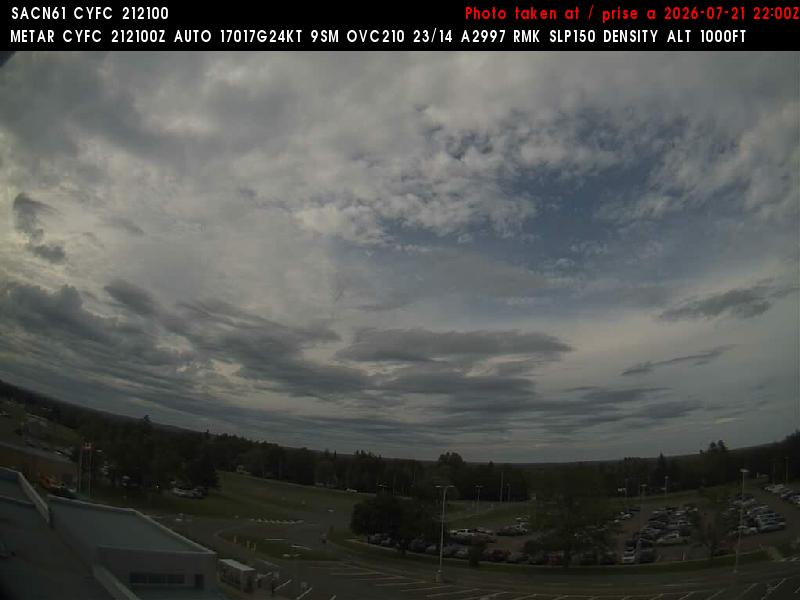 Web Cam image of Fredericton Airport (North)
