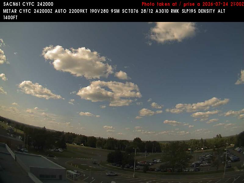 Web Cam image of Fredericton Airport (North)