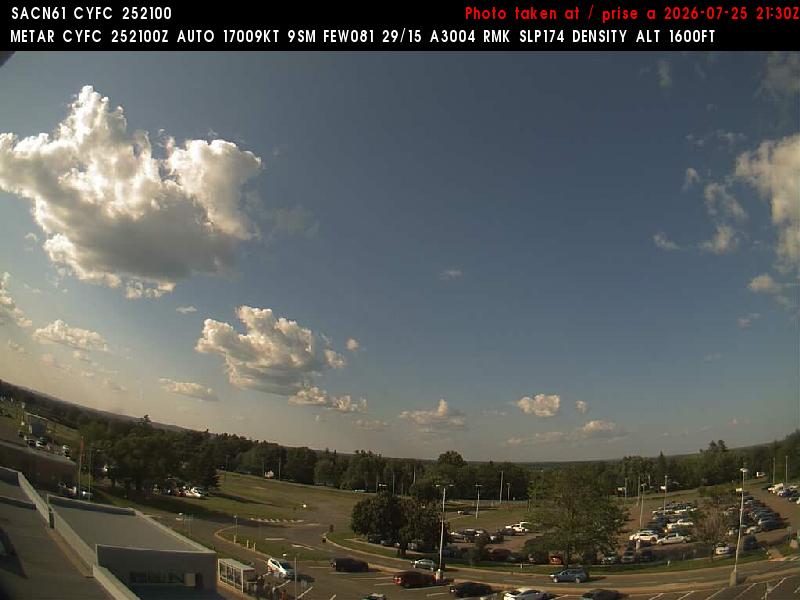 Web Cam image of Fredericton Airport (North)