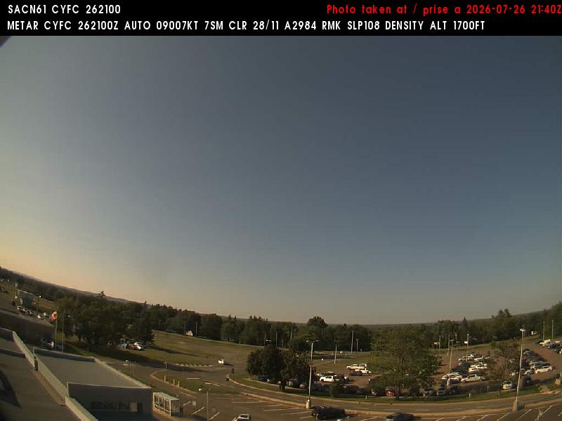 Web Cam image of Fredericton Airport (North)