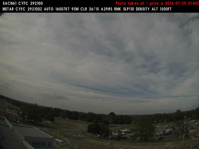Web Cam image of Fredericton Airport (North)