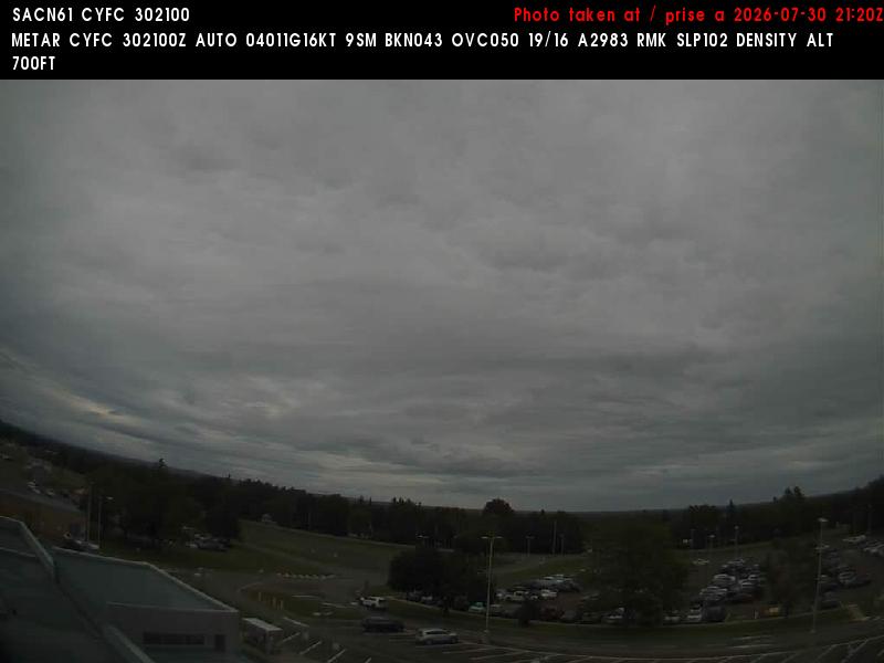Web Cam image of Fredericton Airport (North)