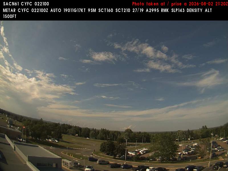 Web Cam image of Fredericton Airport (North)