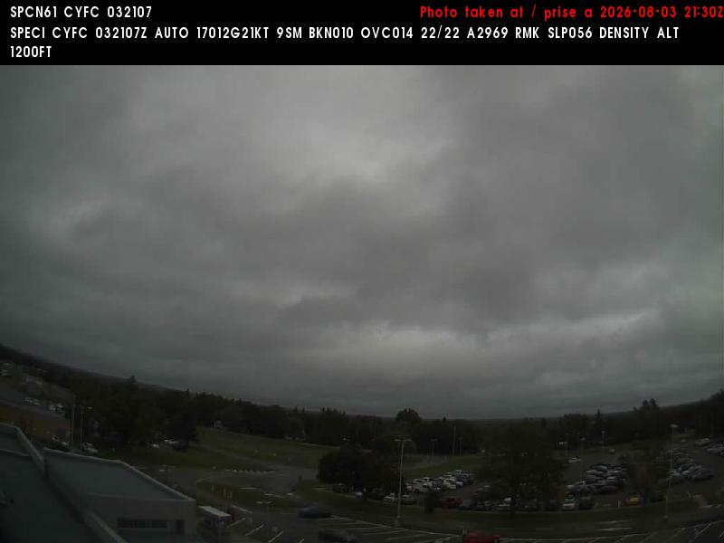 Web Cam image of Fredericton Airport (North)