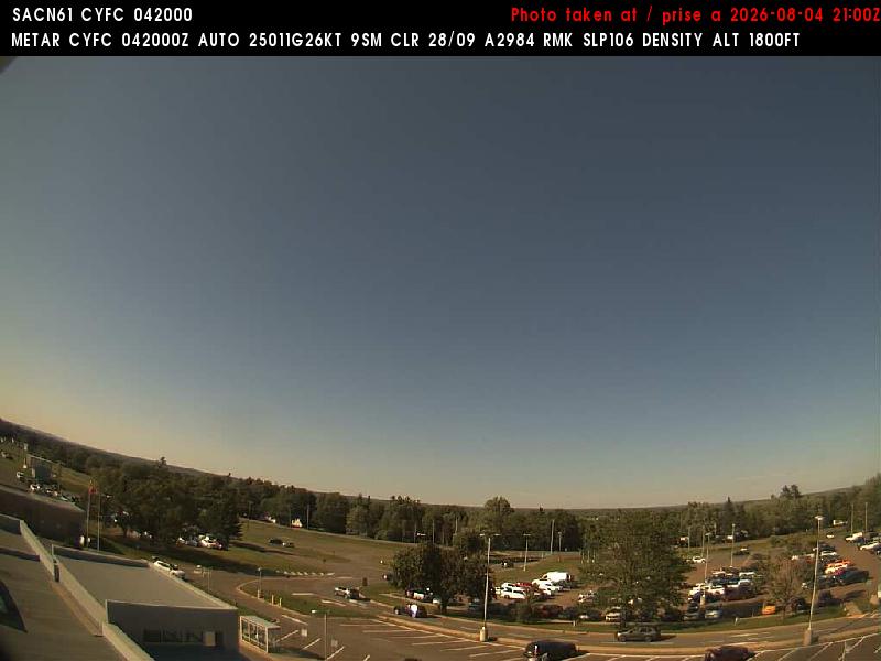 Web Cam image of Fredericton Airport (North)