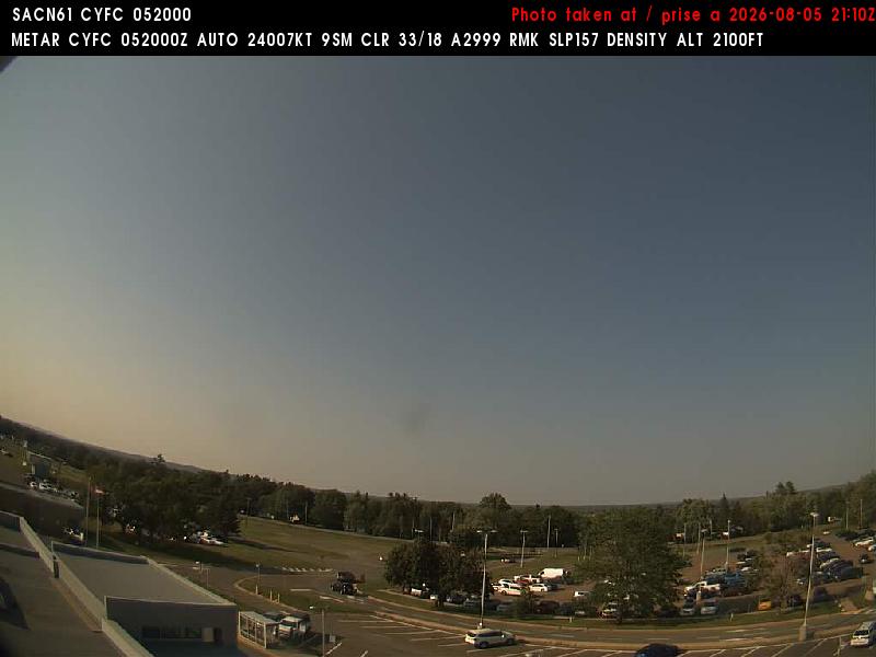 Web Cam image of Fredericton Airport (North)