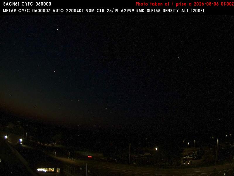 Web Cam image of Fredericton Airport (North)