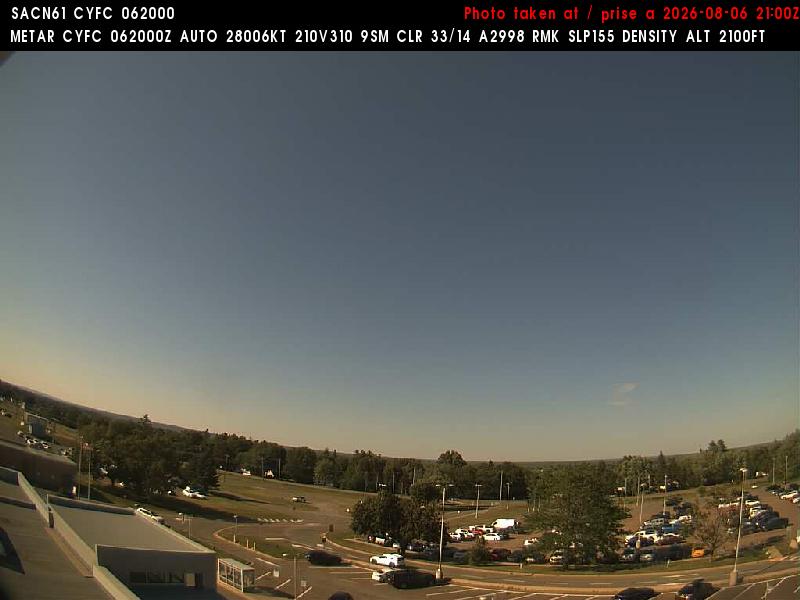Web Cam image of Fredericton Airport (North)